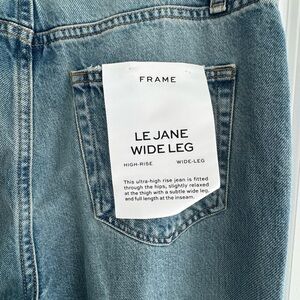 Frame Denim Le Jane Light Blue Wide Leg Jeans